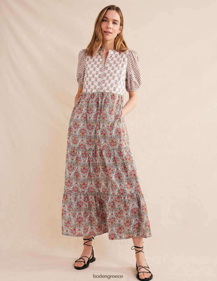 ιβουάρ & φινετσάτο λουλούδι είδη ένδυσης μάξι φόρεμα με λεπτομέρεια pintuck Boden γυναίκες 464PH81350