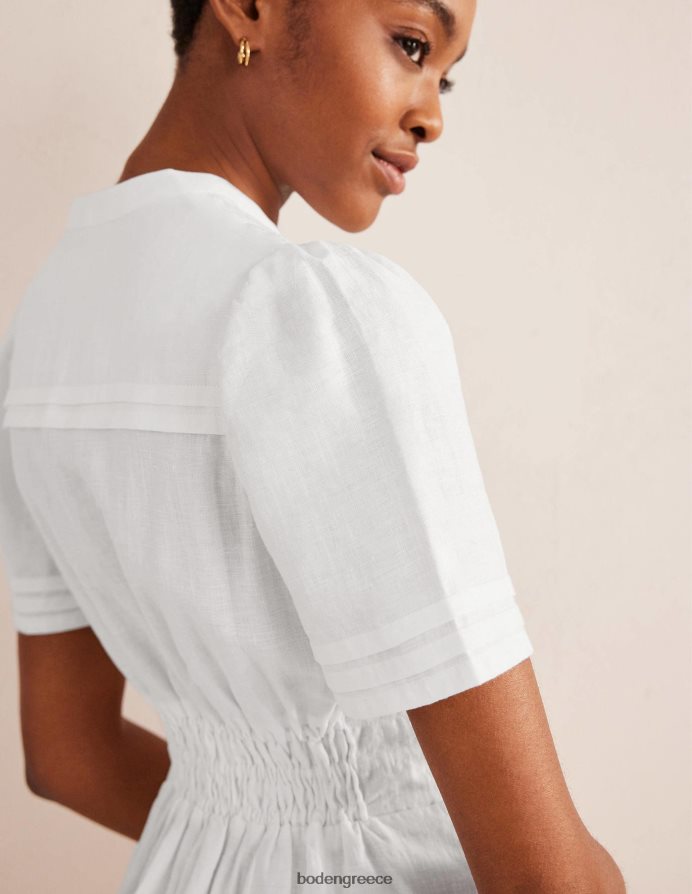 άσπρο είδη ένδυσης Μίνι φόρεμα με λεπτομέρεια pintuck Boden γυναίκες 464PH886