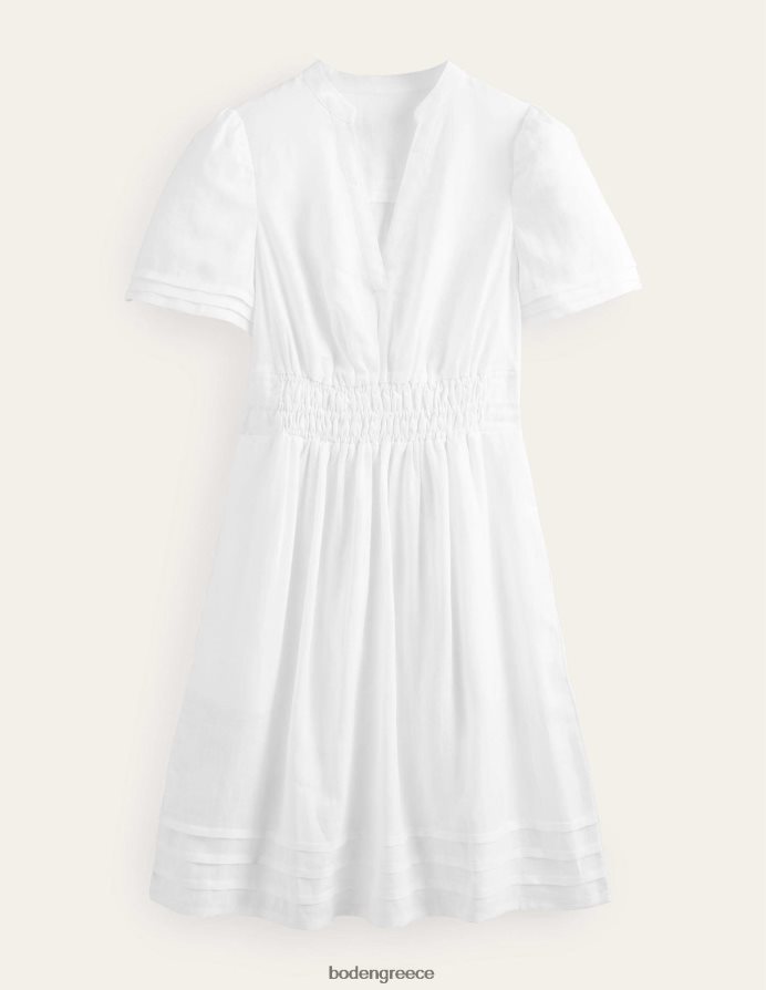 άσπρο είδη ένδυσης Μίνι φόρεμα με λεπτομέρεια pintuck Boden γυναίκες 464PH886