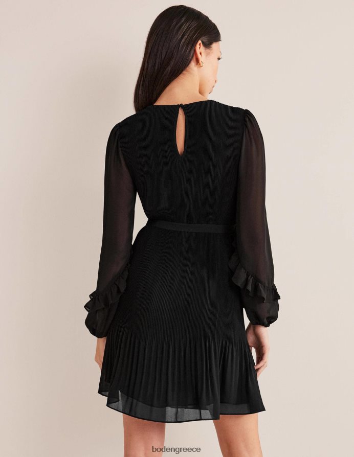 μαύρος είδη ένδυσης Μίνι φόρεμα plisse Boden γυναίκες 464PH81441