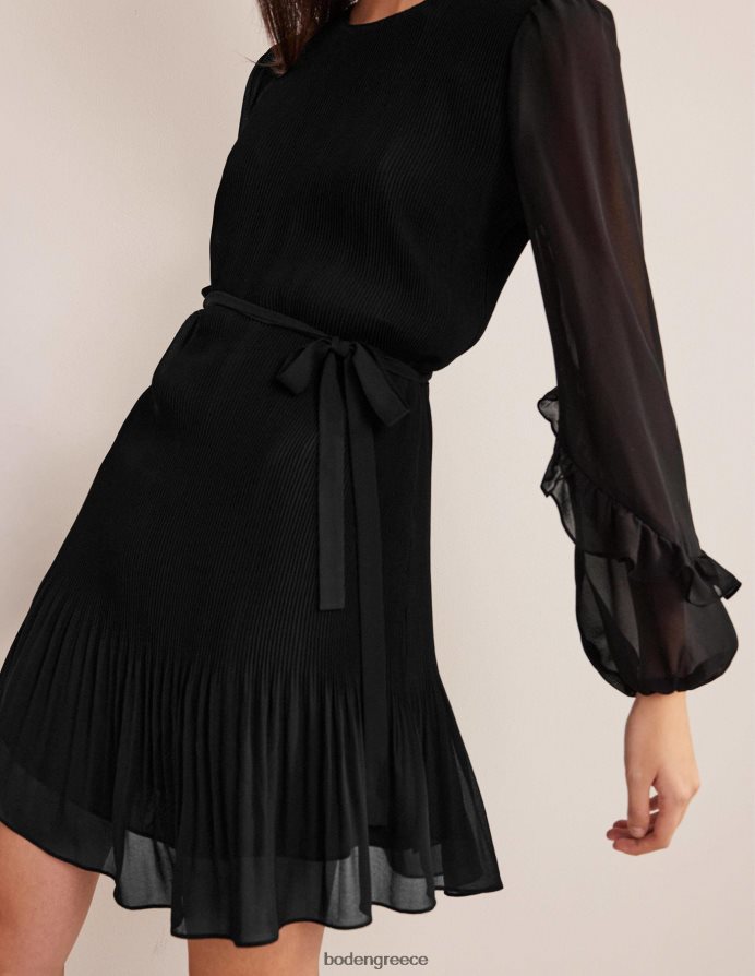 μαύρος είδη ένδυσης Μίνι φόρεμα plisse Boden γυναίκες 464PH81441