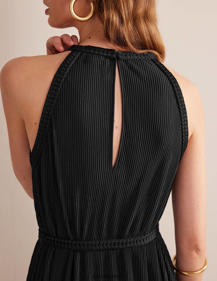 μαύρος είδη ένδυσης τζέρσεϊ plisse maxi φόρεμα Boden γυναίκες 464PH8925