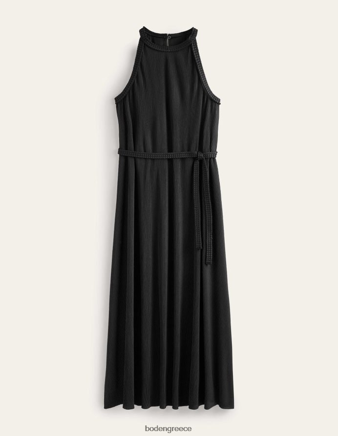 μαύρος είδη ένδυσης τζέρσεϊ plisse maxi φόρεμα Boden γυναίκες 464PH8925