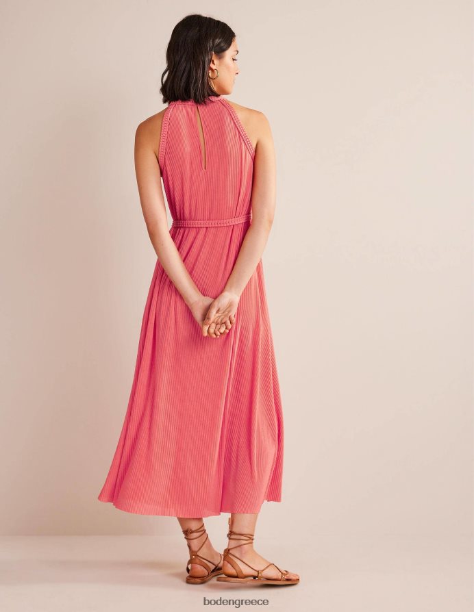 κοραλλί ηλιοβασίλεμα είδη ένδυσης τζέρσεϊ plisse maxi φόρεμα Boden γυναίκες 464PH8960