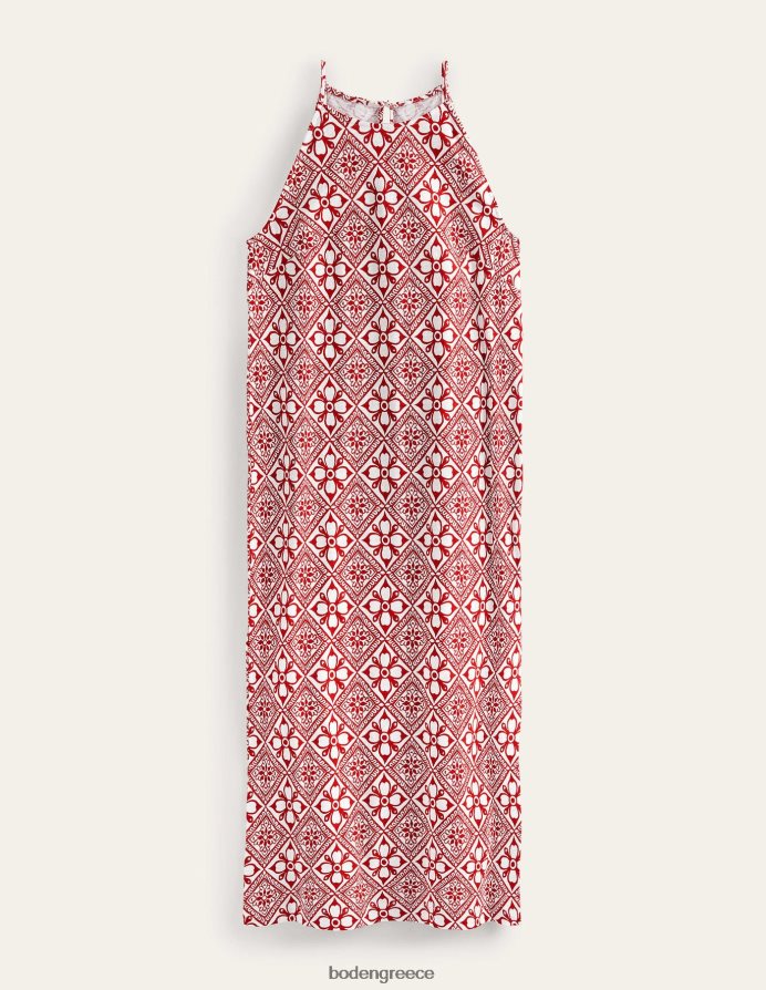 poinsettia & block pome είδη ένδυσης μίντι φόρεμα φανέλας με λαιμόδρομο Boden γυναίκες 464PH8943