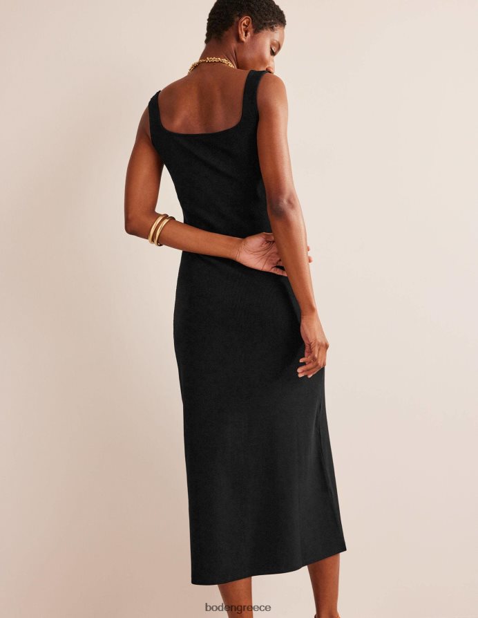 μαύρος είδη ένδυσης μάξι φόρεμα με τιράντες rib jersey Boden γυναίκες 464PH81180