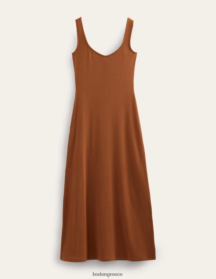 κολοκύθι είδη ένδυσης μάξι φόρεμα με τιράντες rib jersey Boden γυναίκες 464PH81549