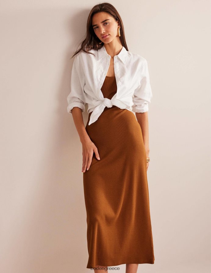 κολοκύθι είδη ένδυσης μάξι φόρεμα με τιράντες rib jersey Boden γυναίκες 464PH81549