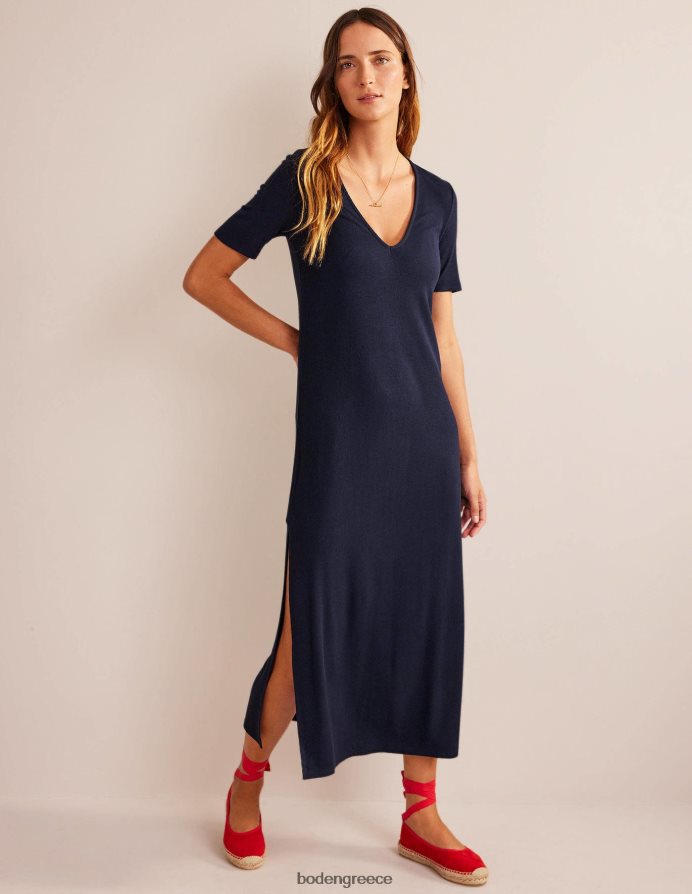 ΠΟΛΕΜΙΚΟ ΝΑΥΤΙΚΟ είδη ένδυσης rib jersey midi t-shirt φόρεμα Boden γυναίκες 464PH81028