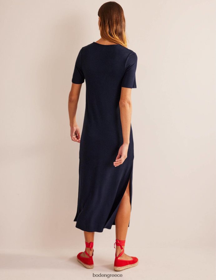 ΠΟΛΕΜΙΚΟ ΝΑΥΤΙΚΟ είδη ένδυσης rib jersey midi t-shirt φόρεμα Boden γυναίκες 464PH81028