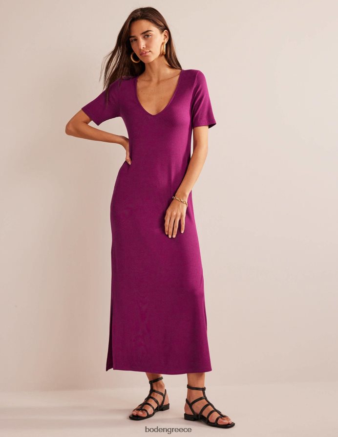 λάμψη βατόμουρου είδη ένδυσης rib jersey midi t-shirt φόρεμα Boden γυναίκες 464PH81092