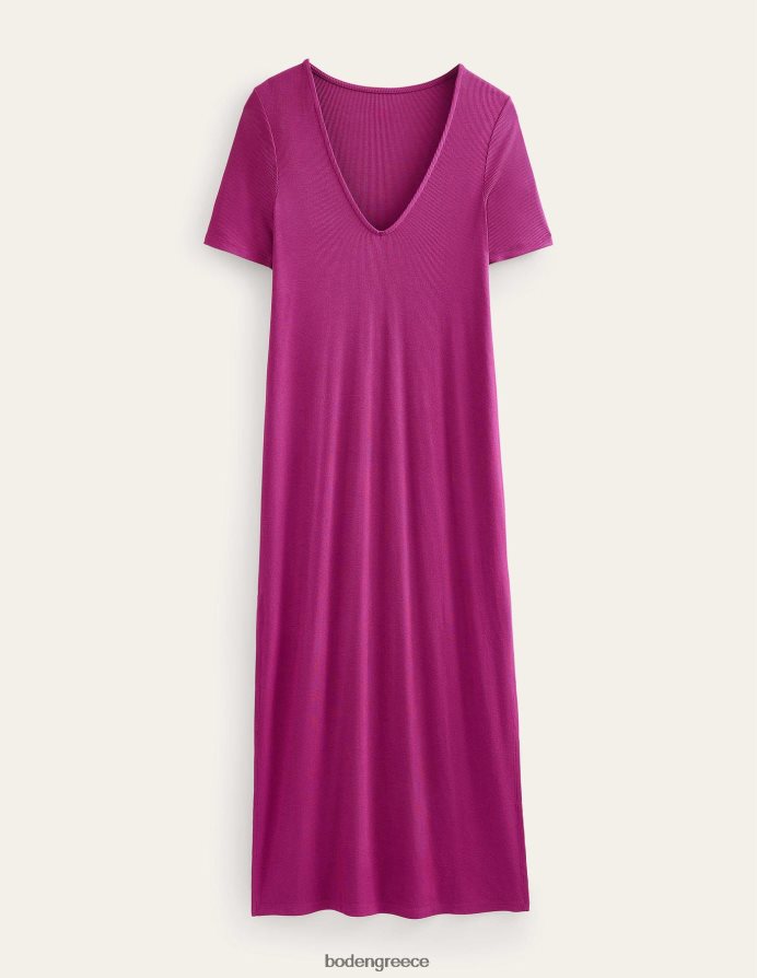 λάμψη βατόμουρου είδη ένδυσης rib jersey midi t-shirt φόρεμα Boden γυναίκες 464PH81092