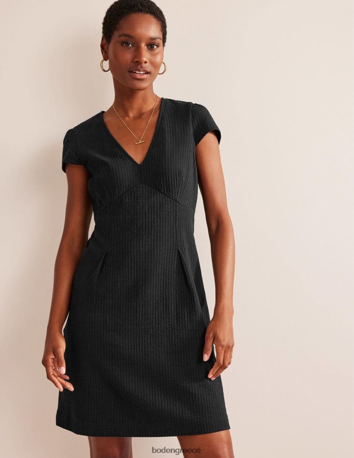 μαύρος είδη ένδυσης φόρεμα τσαγιού seersucker jersey Boden γυναίκες 464PH82271