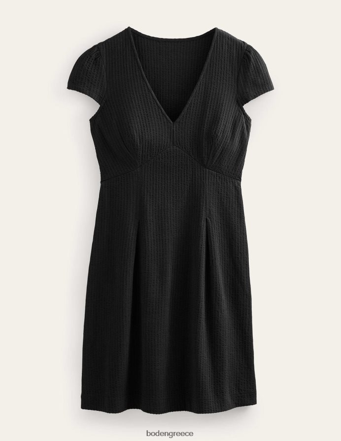 μαύρος είδη ένδυσης φόρεμα τσαγιού seersucker jersey Boden γυναίκες 464PH82271
