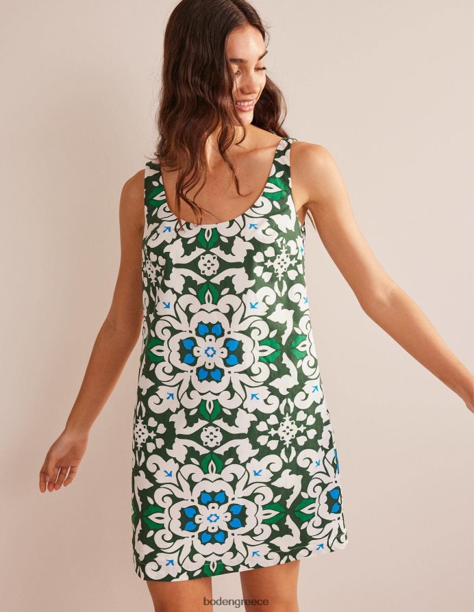 πεζοπορία με πράσινο και πολυτελές πομάκι είδη ένδυσης φόρεμα με σέσουλα shift Boden γυναίκες 464PH81093