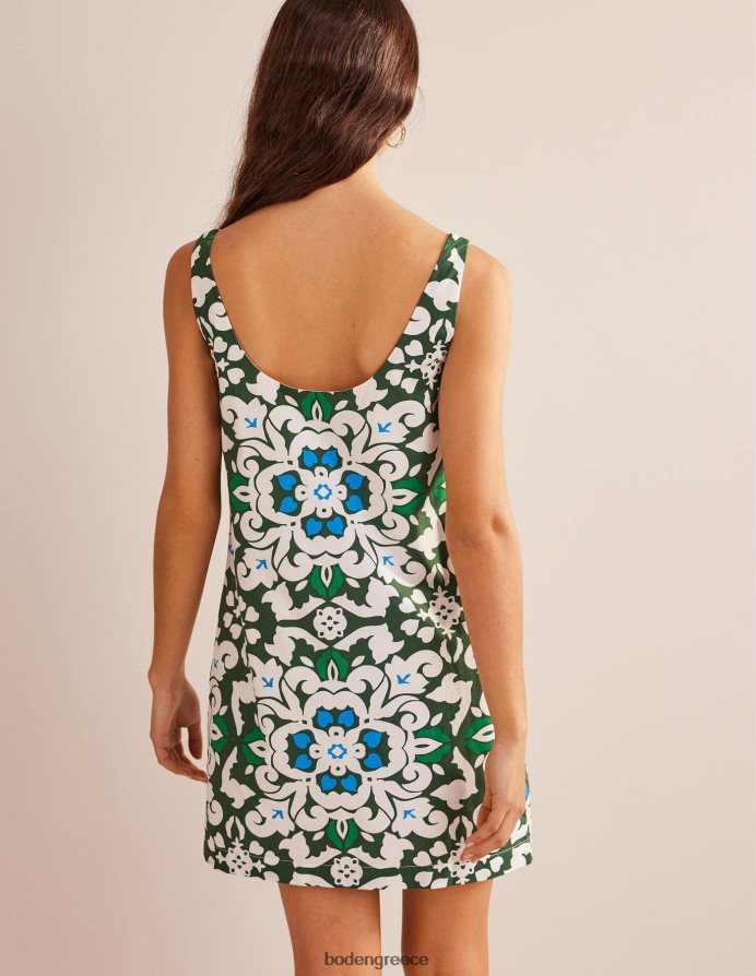 πεζοπορία με πράσινο και πολυτελές πομάκι είδη ένδυσης φόρεμα με σέσουλα shift Boden γυναίκες 464PH81093