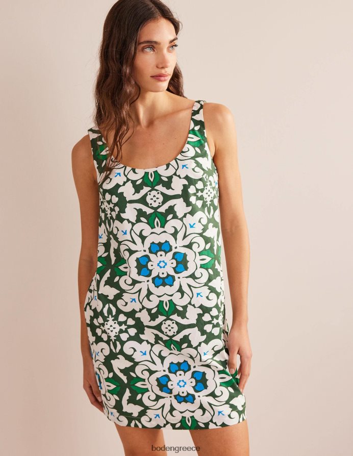 πεζοπορία με πράσινο και πολυτελές πομάκι είδη ένδυσης φόρεμα με σέσουλα shift Boden γυναίκες 464PH81093