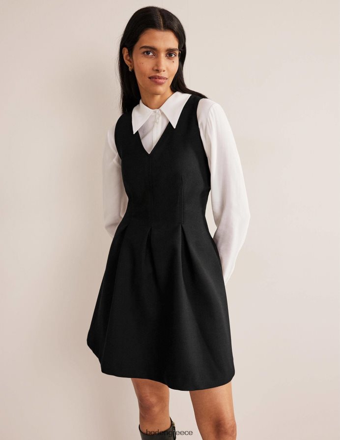 μαύρος είδη ένδυσης Μίνι φόρεμα skater με λαιμόκοψη Boden γυναίκες 464PH81372