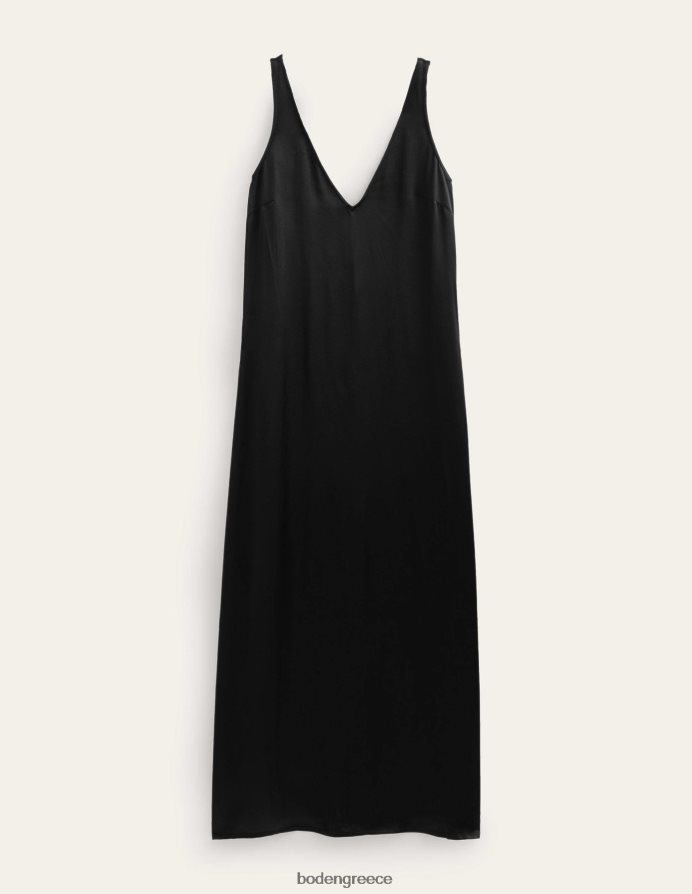 μαύρος είδη ένδυσης σατέν slip maxi φόρεμα Boden γυναίκες 464PH81164