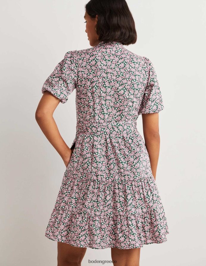 trekking green & petal paisley είδη ένδυσης φόρεμα πουκάμισο σε επίπεδα Boden γυναίκες 464PH82461