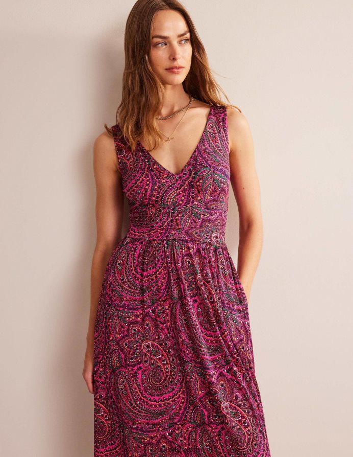 ultra pink & παλάτι είδη ένδυσης αμάνικο φόρεμα ζέρσεϊ μάξι Boden γυναίκες 464PH81142