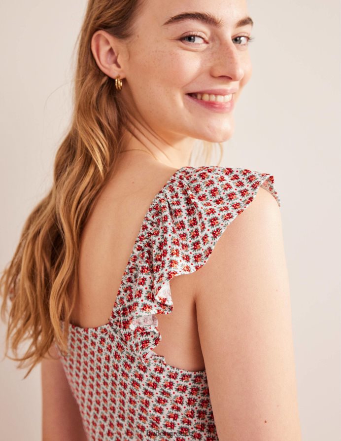 vermillion & ανθισμένο μπουμπούκι είδη ένδυσης μίντι φόρεμα ζέρσεϊ με λεπτομέρεια Boden γυναίκες 464PH81055