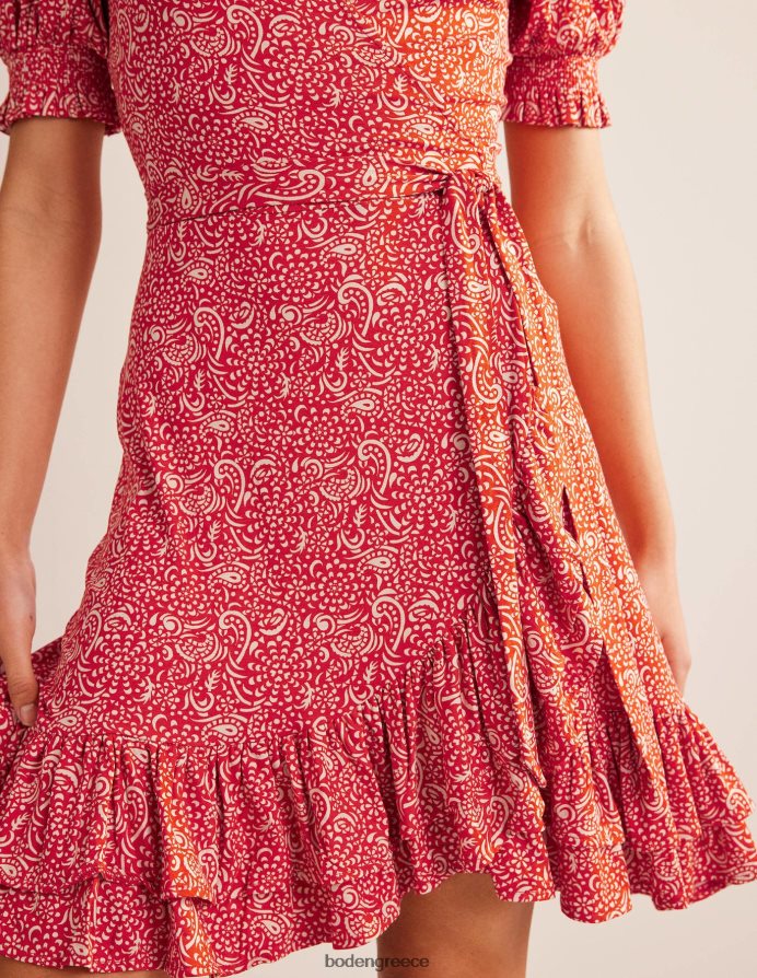 vermillion & azure pop είδη ένδυσης Μίνι φόρεμα ζέρσεϊ με βολάν Boden γυναίκες 464PH8953