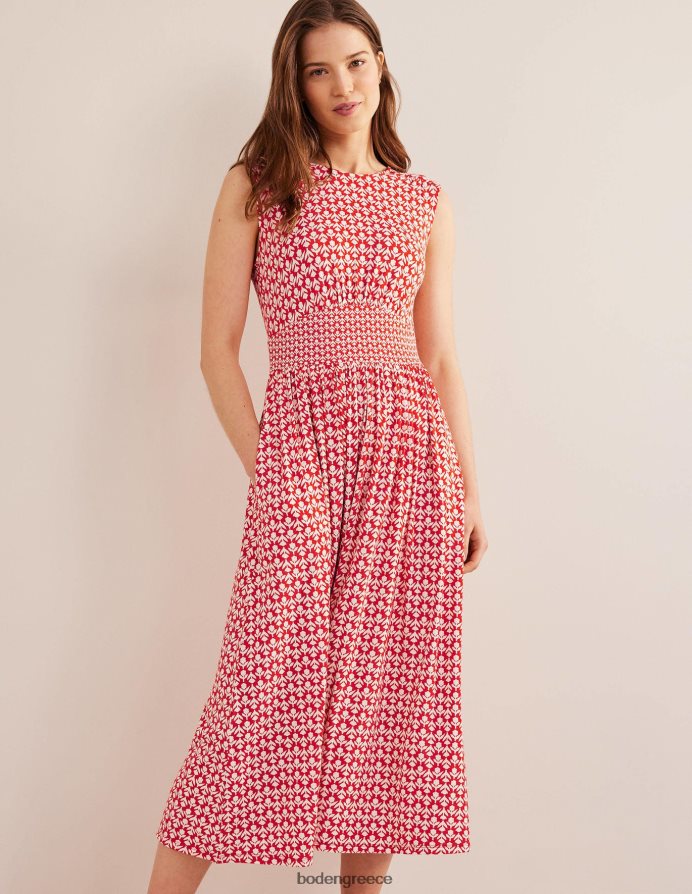 vermillion & tulip pop είδη ένδυσης μίντι φόρεμα ζέρσεϊ με λεπτομέρεια στη μέση Boden γυναίκες 464PH82157