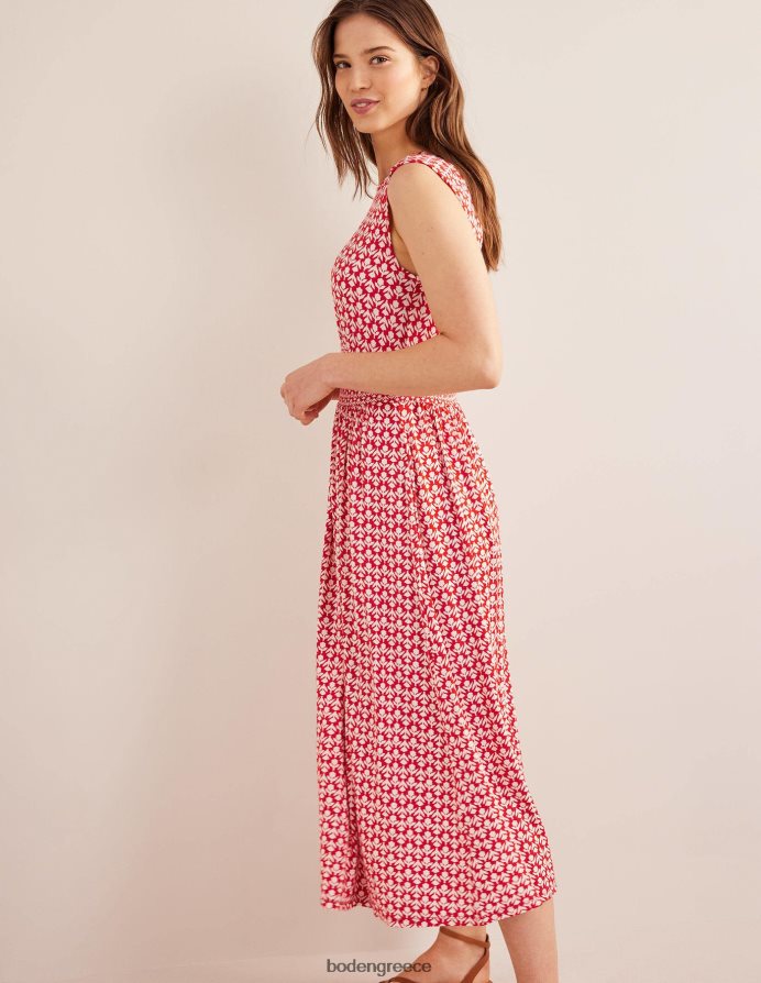 vermillion & tulip pop είδη ένδυσης μίντι φόρεμα ζέρσεϊ με λεπτομέρεια στη μέση Boden γυναίκες 464PH82157