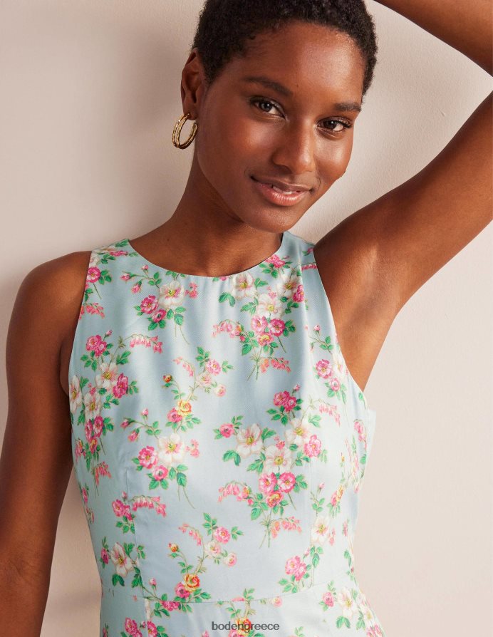 απαλό πράσινο & vintage φλοράλ είδη ένδυσης μίντι φόρεμα σε εφαρμογή Boden γυναίκες 464PH81201