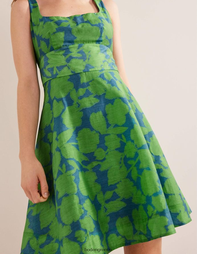 πράσινο γιασεμί & άνθος windsor είδη ένδυσης Μίνι φόρεμα οργάντζα Boden γυναίκες 464PH81431