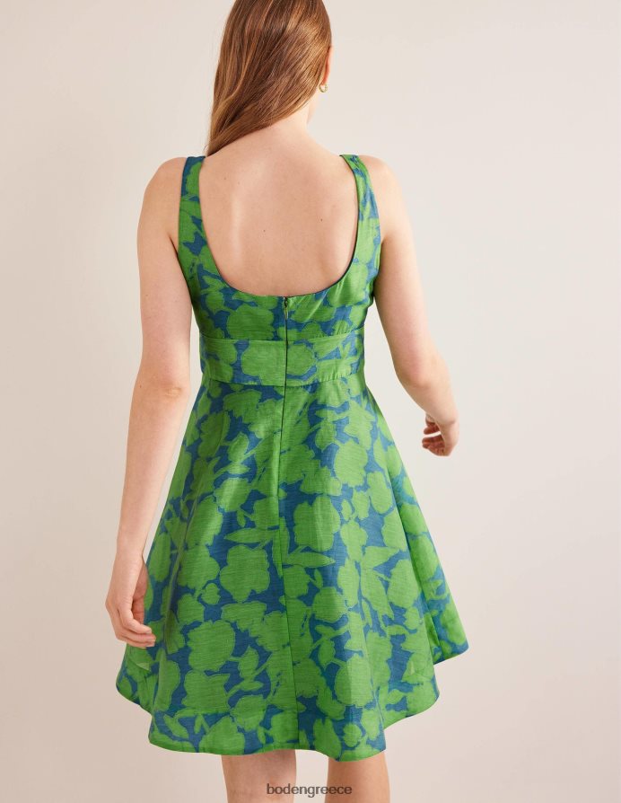 πράσινο γιασεμί & άνθος windsor είδη ένδυσης Μίνι φόρεμα οργάντζα Boden γυναίκες 464PH81431