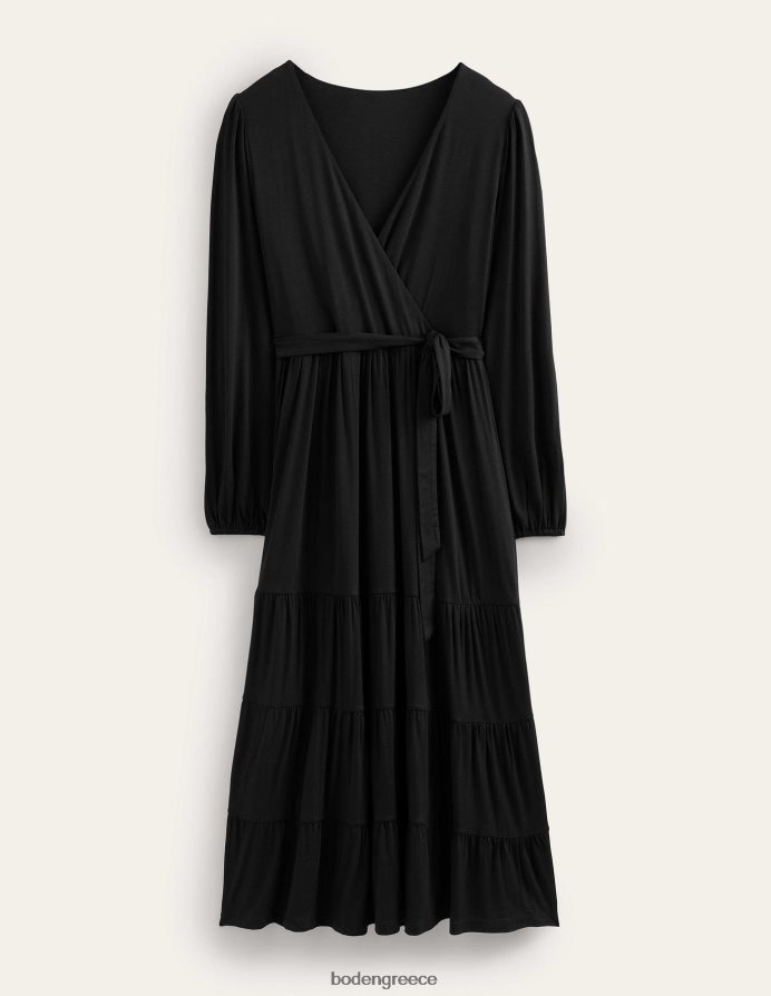 μαύρος είδη ένδυσης πολυεπίπεδο wrap maxi φόρεμα Boden γυναίκες 464PH81242