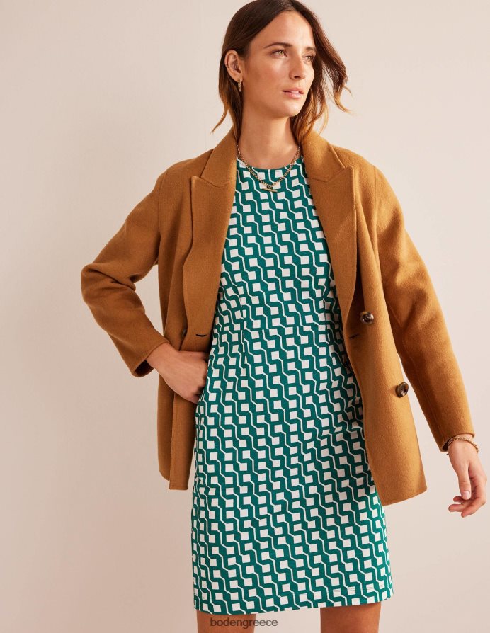 φωτεινό σμαραγδένιο & κύβο γεω είδη ένδυσης φόρεμα zoe jersey Boden γυναίκες 464PH891