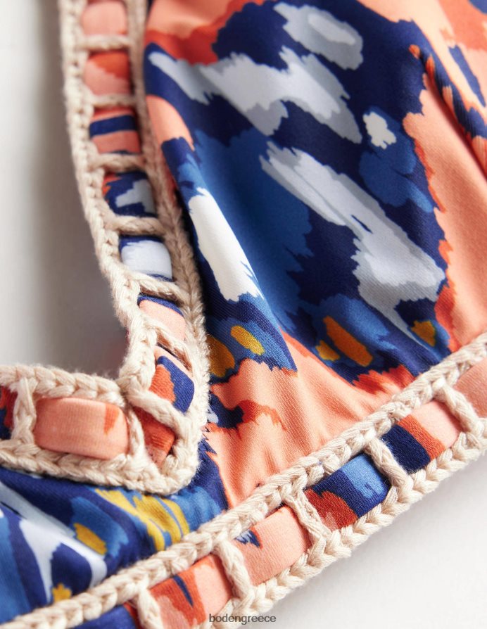 ναυτικό & αφηρημένη παπαρούνα είδη ένδυσης τοπ μπικίνι με βελονάκι Boden γυναίκες 464PH81026