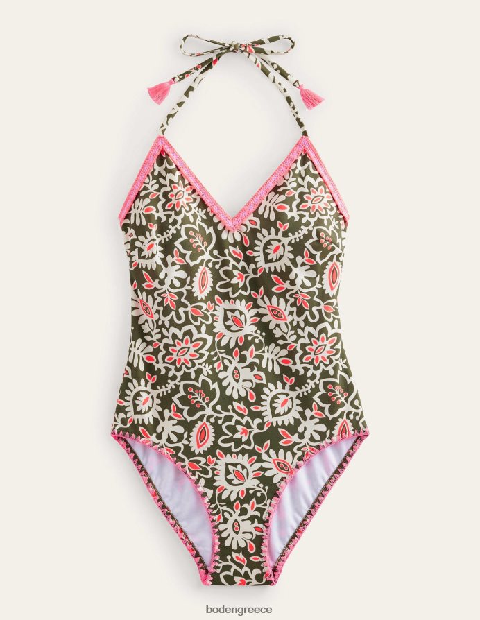 κατσαρό λάχανο & χειροποίητο στροβιλισμό είδη ένδυσης πολυεπίπεδο βελονάκι μαγιό Boden γυναίκες 464PH81195