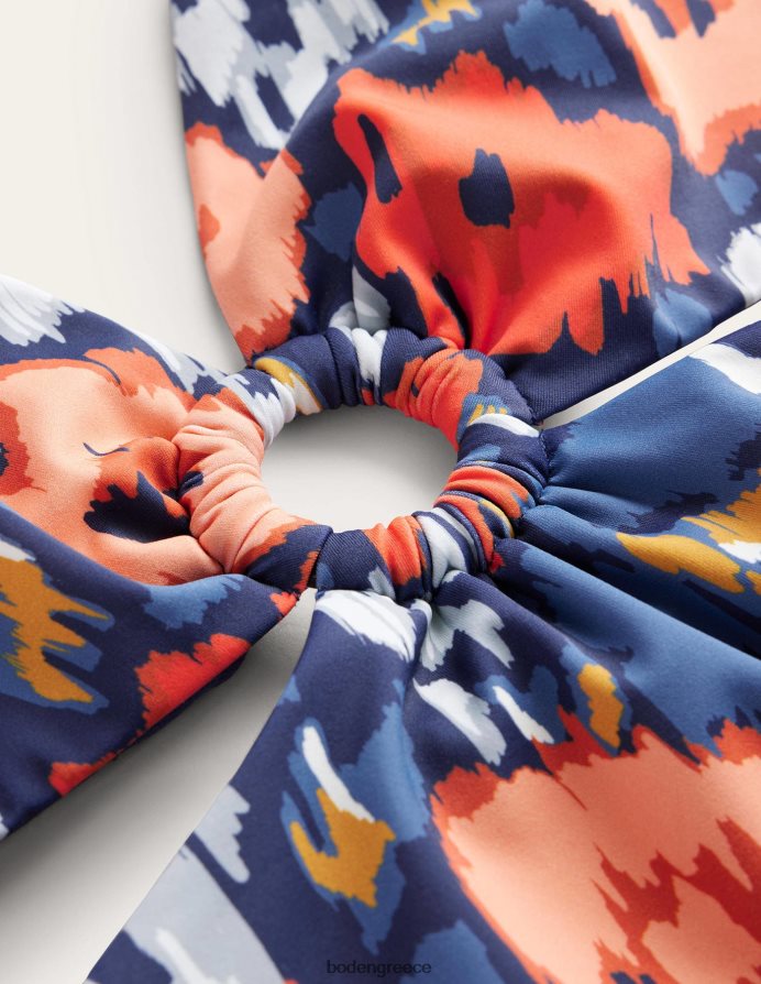 ναυτικό & αφηρημένη παπαρούνα είδη ένδυσης μαγιό με δαχτυλίδι από ρητίνη Boden γυναίκες 464PH81368