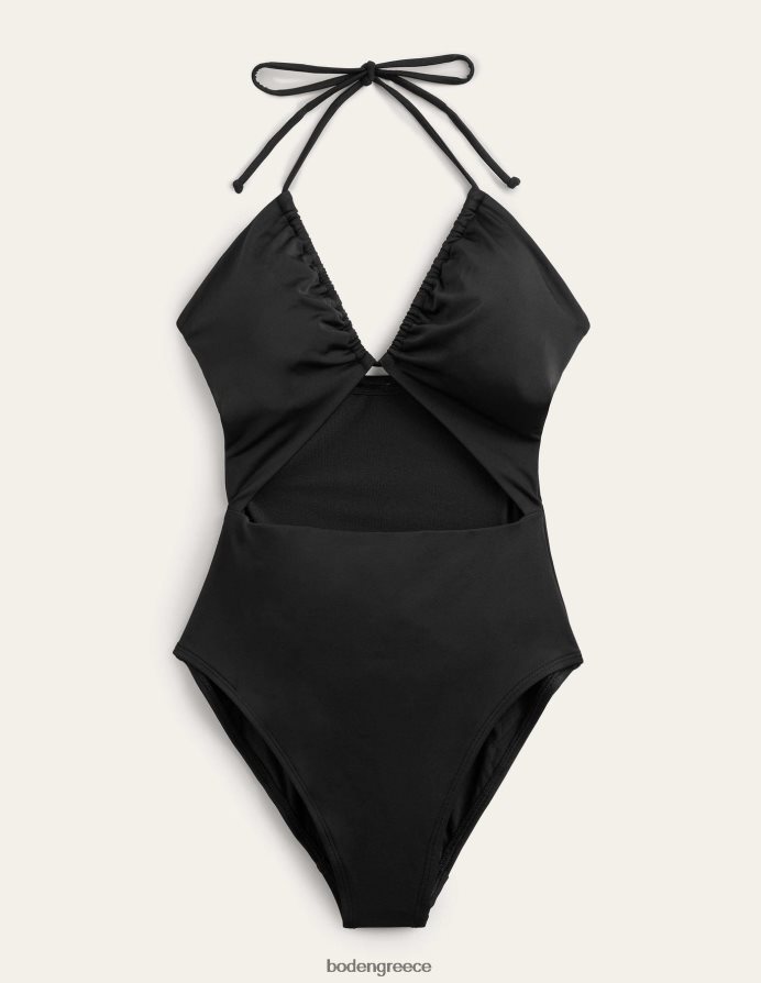 μαύρος είδη ένδυσης μαγιό με κομμένη λεπτομέρεια με κορδόνια Boden γυναίκες 464PH81380