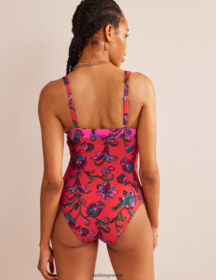 μπαχαρικό ροζ λουλουδάτο είδη ένδυσης Μαγιό με λαιμόκοψη Boden γυναίκες 464PH81425