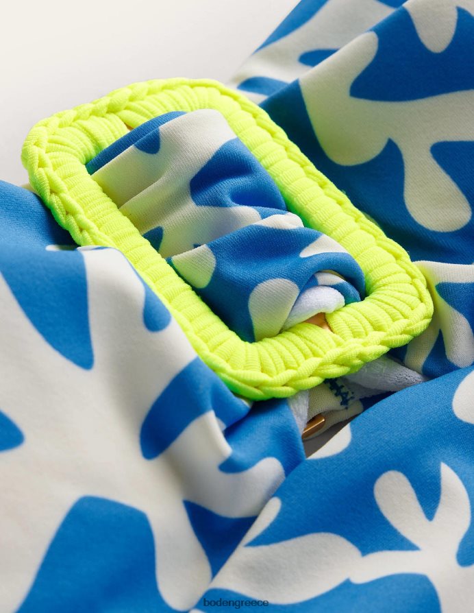 μπλε & αφηρημένο φύλλωμα είδη ένδυσης μαγιό μπαντό με πόρπη Boden γυναίκες 464PH81794