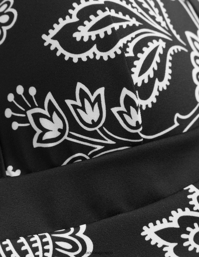 ασπρόμαυρο λουλουδάτο είδη ένδυσης μαγιό με τρίγωνη επένδυση Boden γυναίκες 464PH8217