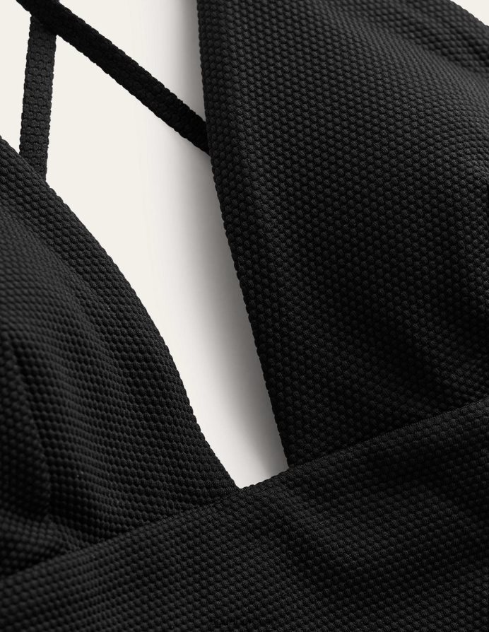 μαύρη & κηρήθρα υφή είδη ένδυσης μαγιό με χιαστί πίσω Boden γυναίκες 464PH8241