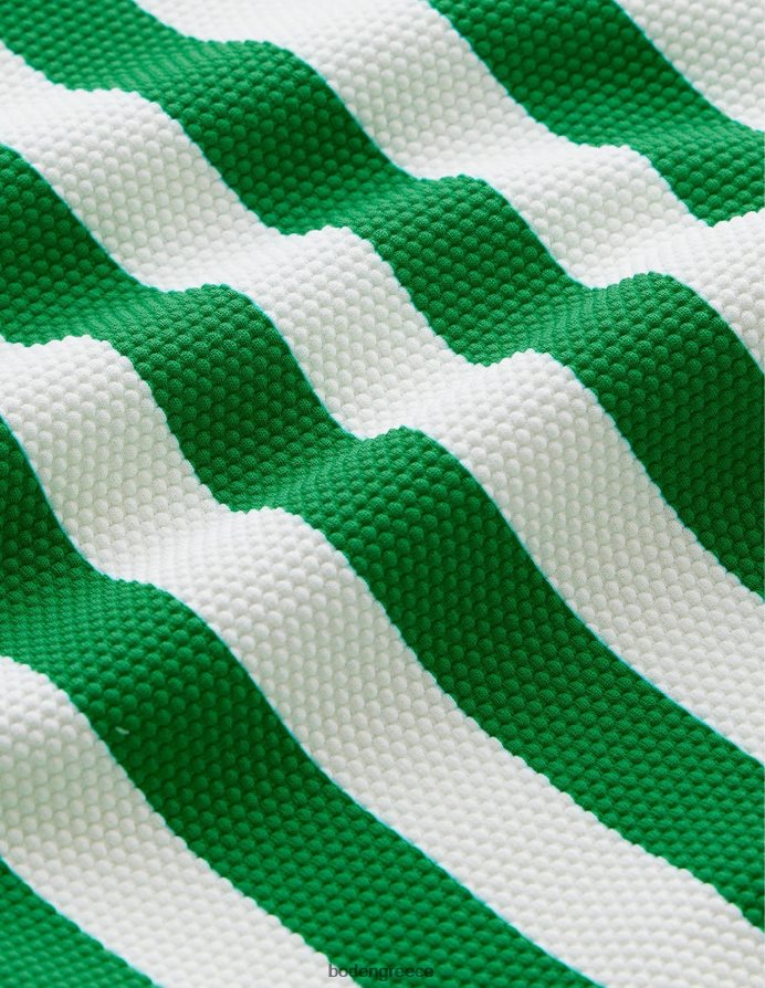 πλούσια σμαραγδένια και ιβουάρ ρίγα είδη ένδυσης μαγιό στενό λουράκι Boden γυναίκες 464PH82615