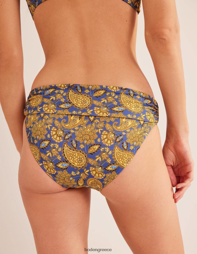 Harvest Gold & Paisley βεράντα είδη ένδυσης κλασικό πτυσσόμενο πάτο μπικίνι Boden γυναίκες 464PH82456