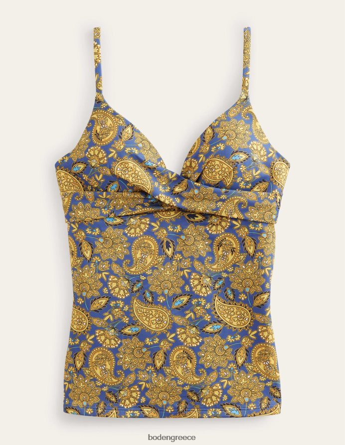 Harvest Gold & Paisley βεράντα είδη ένδυσης top tankini σε μέγεθος κούπας κάπρι Boden γυναίκες 464PH81868