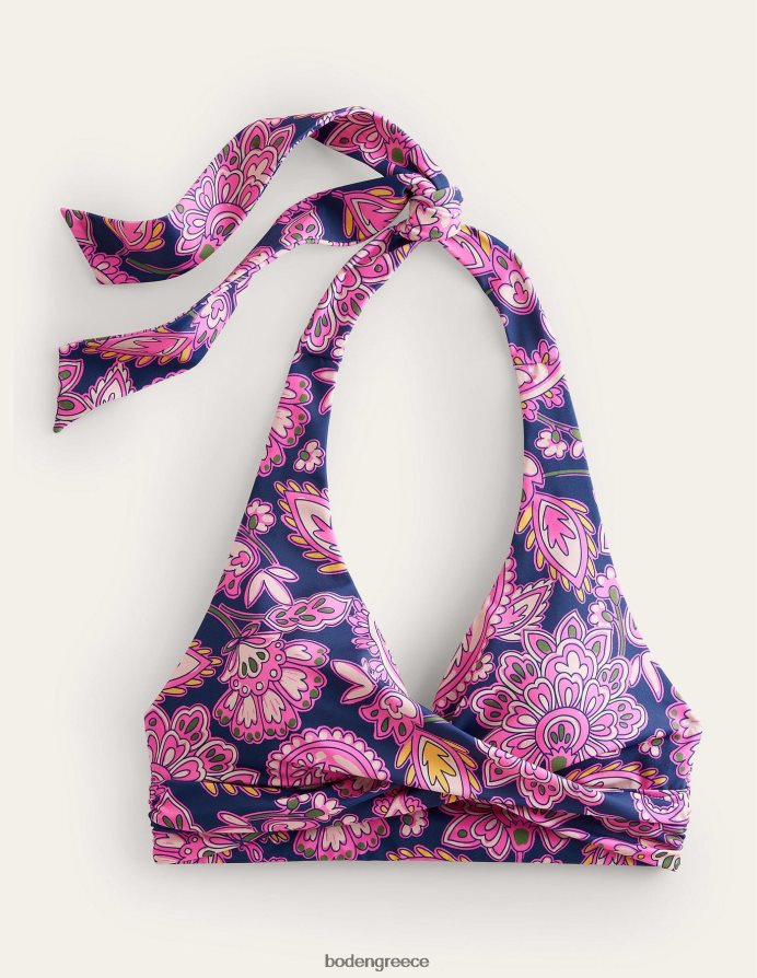 Navy & Paisley βεράντα είδη ένδυσης Τοπ μπικίνι halter levanzo Boden γυναίκες 464PH81522