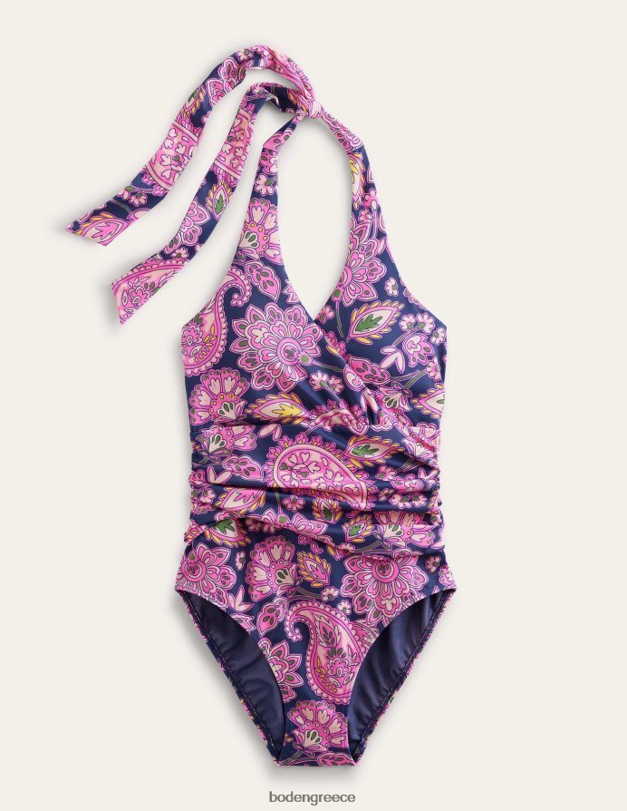 Navy & Paisley βεράντα είδη ένδυσης μαγιό levanzo ruched halter Boden γυναίκες 464PH8950