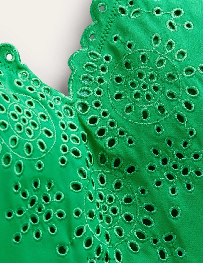 πράσινο πιπέρι είδη ένδυσης μαγιό broderie με λαιμόκοψη Boden γυναίκες 464PH8224