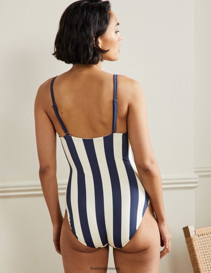 γαλλική ναυτική και ιβουάρ ρίγα είδη ένδυσης μαγιό σε μέγεθος cup Boden γυναίκες 464PH82228