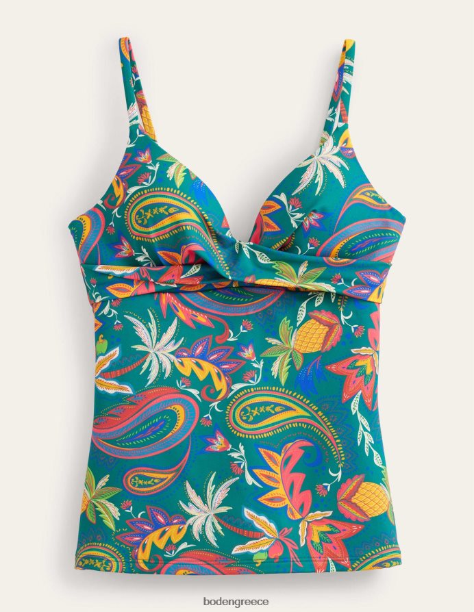 emerald & paradise paisley είδη ένδυσης top tankini σε μέγεθος κούπας κάπρι Boden γυναίκες 464PH81841